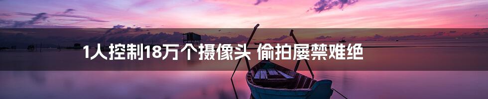 1人控制18万个摄像头 偷拍屡禁难绝