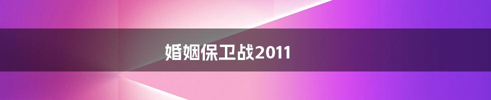 婚姻保卫战2011