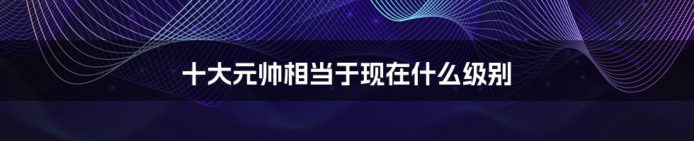 十大元帅相当于现在什么级别