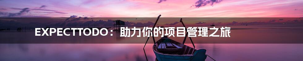 EXPECTTODO:助力你的项目管理之旅