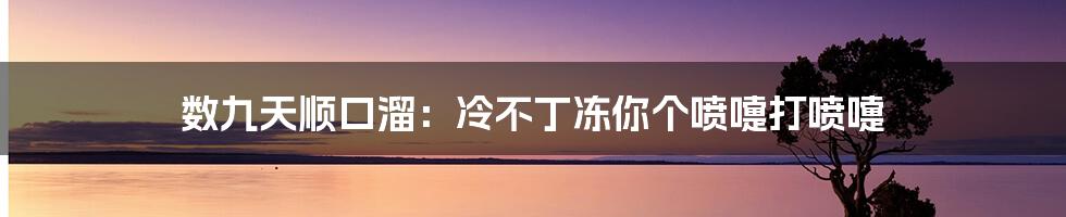 数九天顺口溜:冷不丁冻你个喷嚏打喷嚏