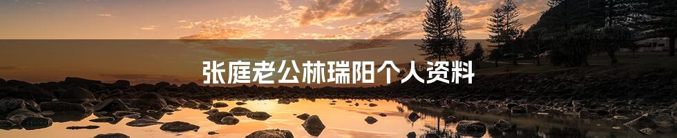 张庭老公林瑞阳个人资料