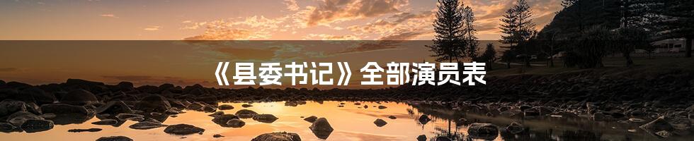《县委书记》全部演员表