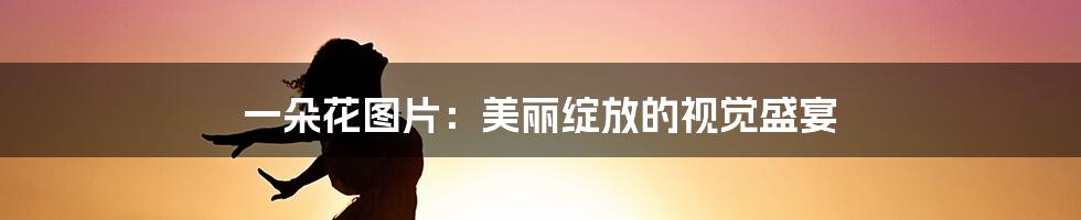 一朵花图片:美丽绽放的视觉盛宴