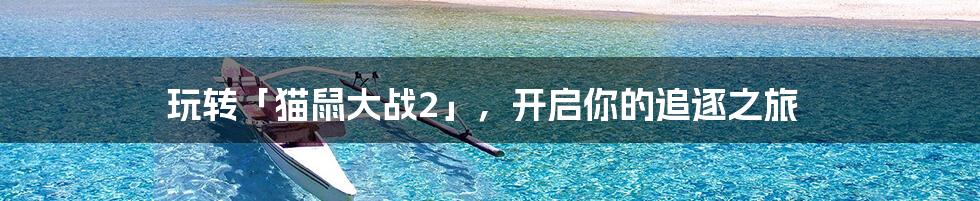 玩转「猫鼠大战2」,开启你的追逐之旅