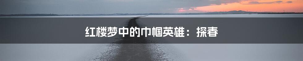 红楼梦中的巾帼英雄:探春