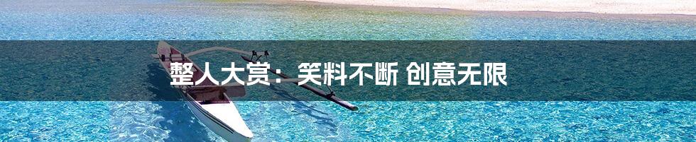 整人大赏:笑料不断 创意无限