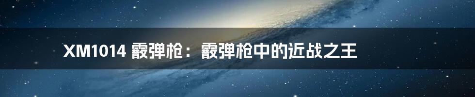 XM1014 霰弹枪：霰弹枪中的近战之王
