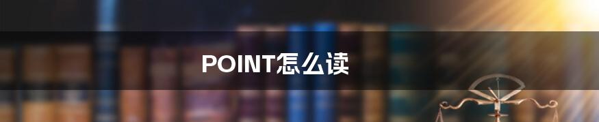 POINT怎么读