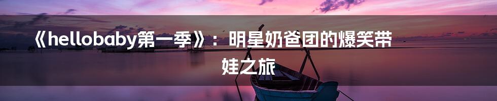 《hellobaby第一季》：明星奶爸团的爆笑带娃之旅