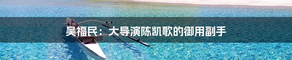 吴福民：大导演陈凯歌的御用副手