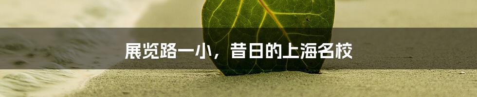 展览路一小,昔日的上海名校