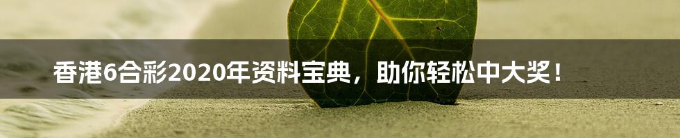 香港6合彩2020年资料宝典，助你轻松中大奖！