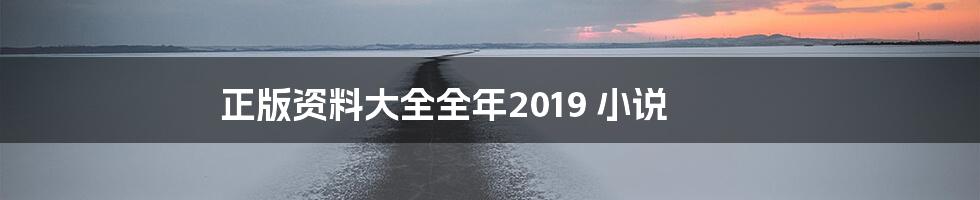 正版资料大全全年2019 小说