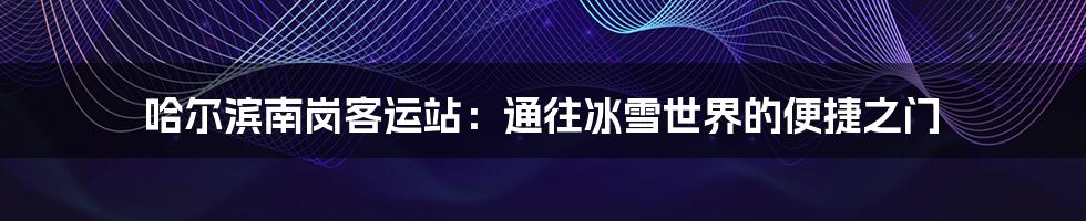 哈尔滨南岗客运站:通往冰雪世界的便捷之门