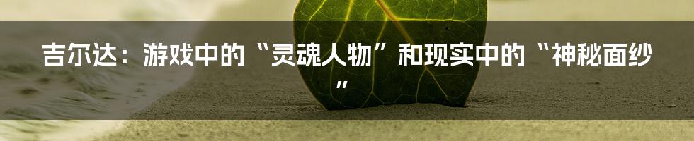 吉尔达:游戏中的“灵魂人物”和现实中的“神秘面纱”
