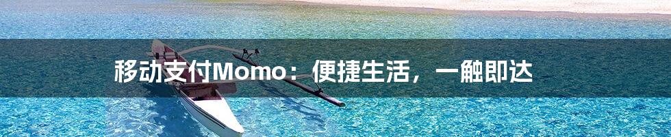 移动支付Momo:便捷生活,一触即达
