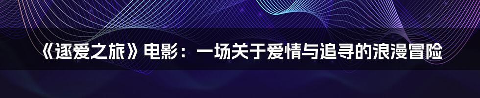 《逐爱之旅》电影:一场关于爱情与追寻的浪漫冒险