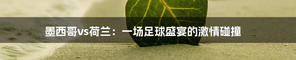 墨西哥vs荷兰：一场足球盛宴的激情碰撞