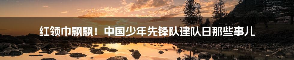 红领巾飘飘!中国少年先锋队建队日那些事儿