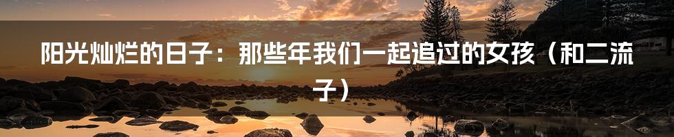 阳光灿烂的日子：那些年我们一起追过的女孩（和二流子）