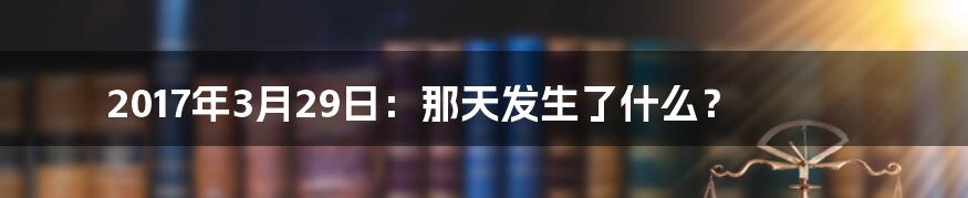2017年3月29日:那天发生了什么?