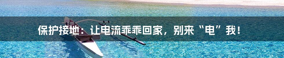 保护接地:让电流乖乖回家,别来“电”我!