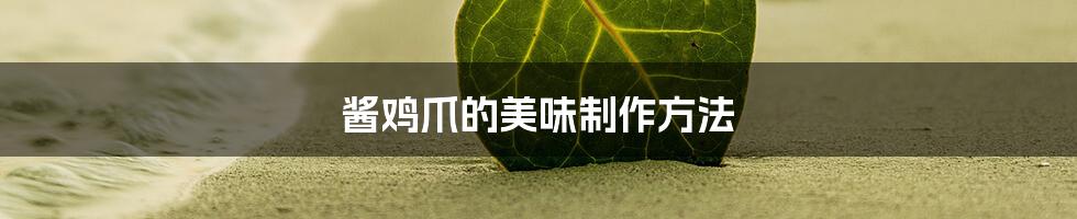 酱鸡爪的美味制作方法