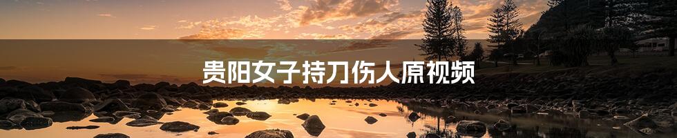 贵阳女子持刀伤人原视频