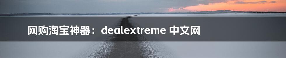网购淘宝神器:dealextreme 中文网