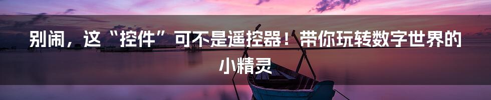 别闹,这“控件”可不是遥控器!带你玩转数字世界的小精灵