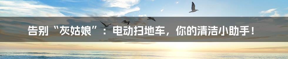 告别“灰姑娘”:电动扫地车,你的清洁小助手!