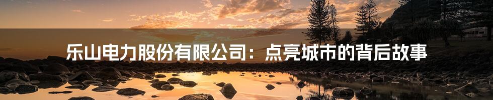 乐山电力股份有限公司:点亮城市的背后故事