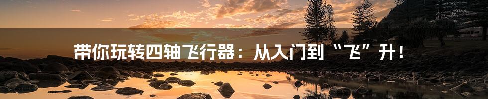带你玩转四轴飞行器:从入门到“飞”升!