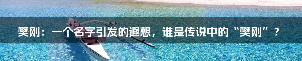 樊刚:一个名字引发的遐想,谁是传说中的“樊刚”?