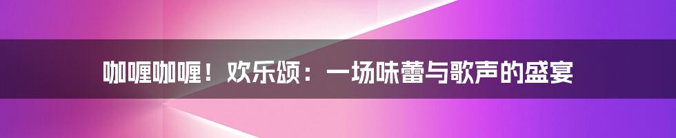 咖喱咖喱!欢乐颂:一场味蕾与歌声的盛宴