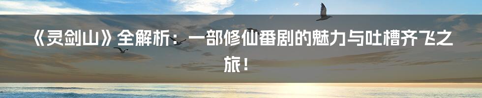 《灵剑山》全解析:一部修仙番剧的魅力与吐槽齐飞之旅!