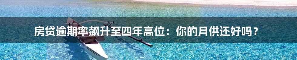 房贷逾期率飙升至四年高位:你的月供还好吗?