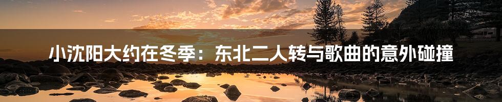 小沈阳大约在冬季:东北二人转与歌曲的意外碰撞