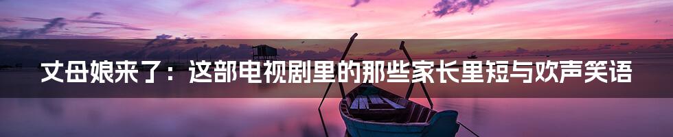 丈母娘来了:这部电视剧里的那些家长里短与欢声笑语
