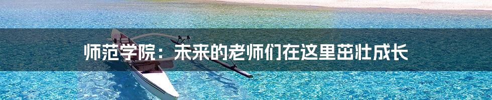师范学院:未来的老师们在这里茁壮成长