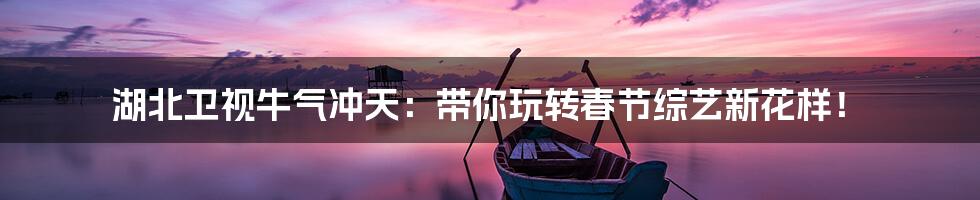 湖北卫视牛气冲天:带你玩转春节综艺新花样!