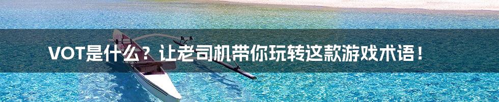 VOT是什么?让老司机带你玩转这款游戏术语!