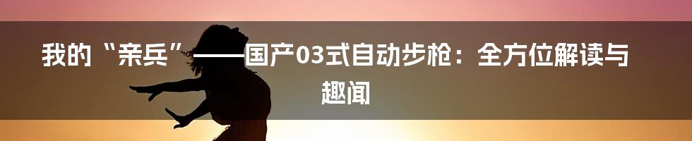 我的“亲兵”——国产03式自动步枪:全方位解读与趣闻