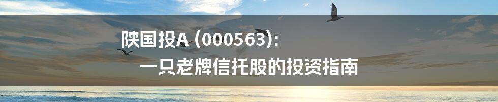 陕国投A (000563): 一只老牌信托股的投资指南