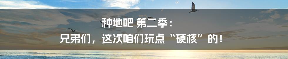 种地吧 第二季: 兄弟们,这次咱们玩点“硬核”的!
