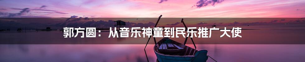 郭方圆:从音乐神童到民乐推广大使