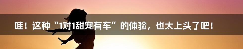 哇!这种“1对1甜宠有车”的体验,也太上头了吧!