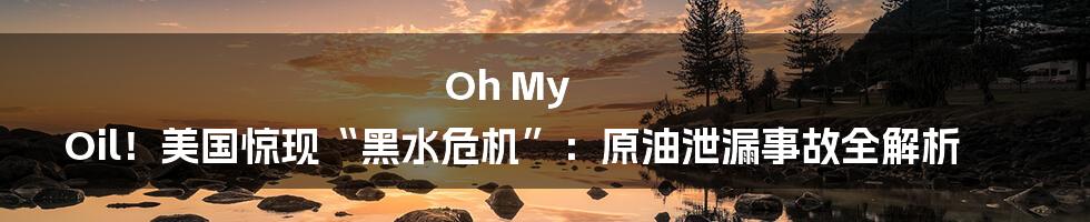 Oh My Oil！美国惊现“黑水危机”：原油泄漏事故全解析