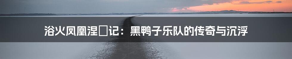 浴火凤凰涅槃记:黑鸭子乐队的传奇与沉浮